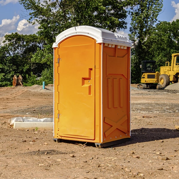 can i customize the exterior of the portable restrooms with my event logo or branding in Panora